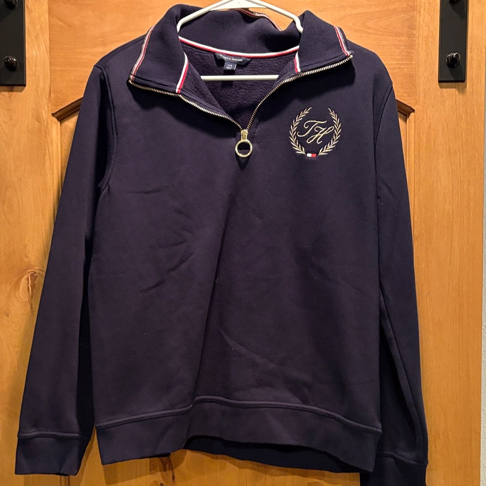 Tommy Hilfiger Dark Blue Zip-Up Sweater